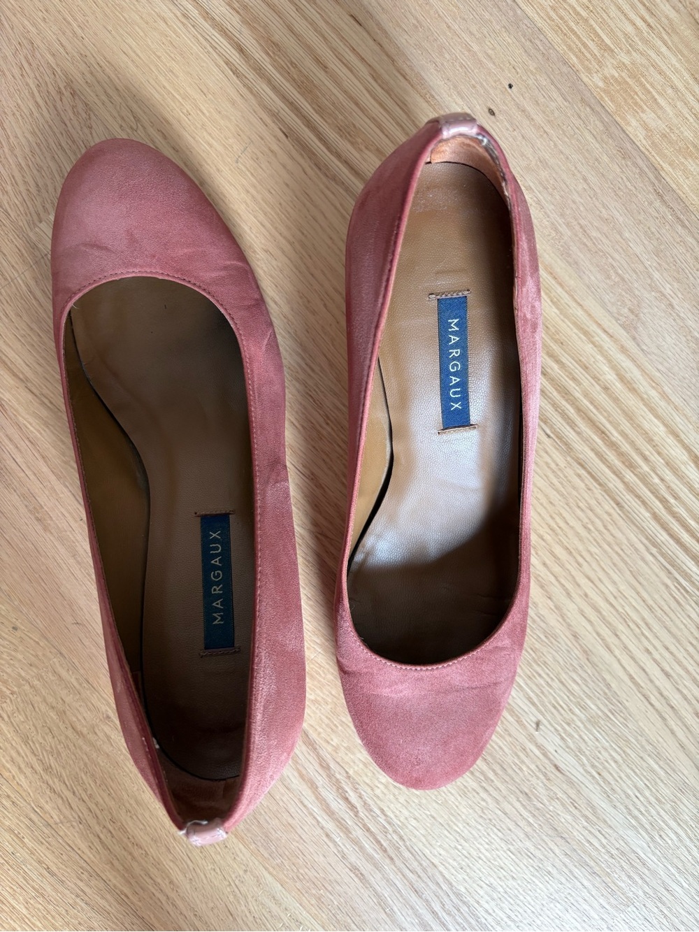 Margaux Suede Block Heel Pumps in Rose Pink - Picture 3 of 10